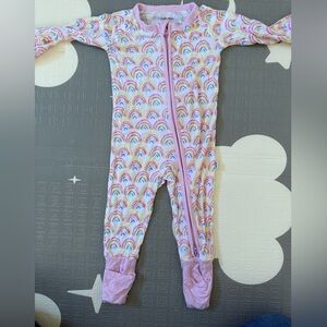 Little sleepies rainbows zippie. Size 0-3 months.